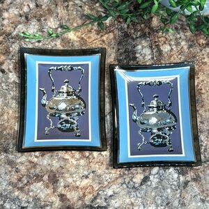 Vintage teabag plates